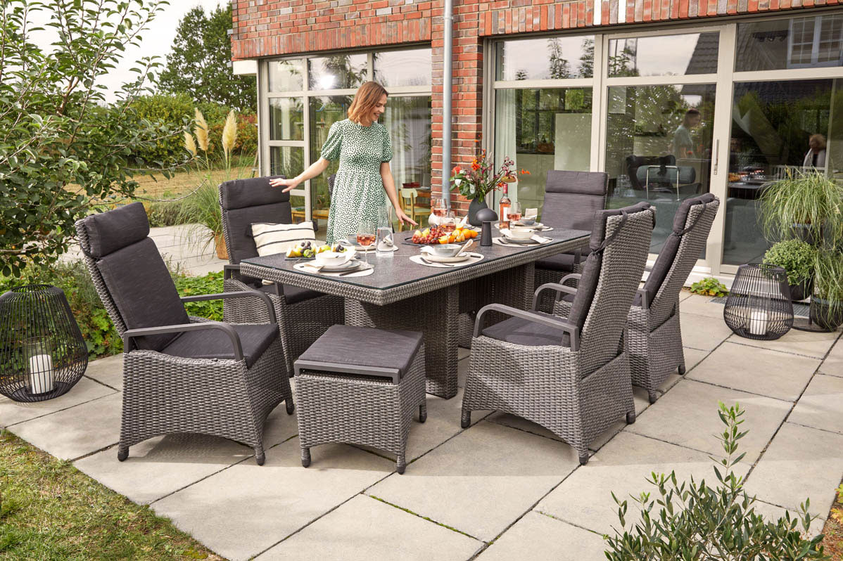 Gartentisch Wangenform Rattan image number null