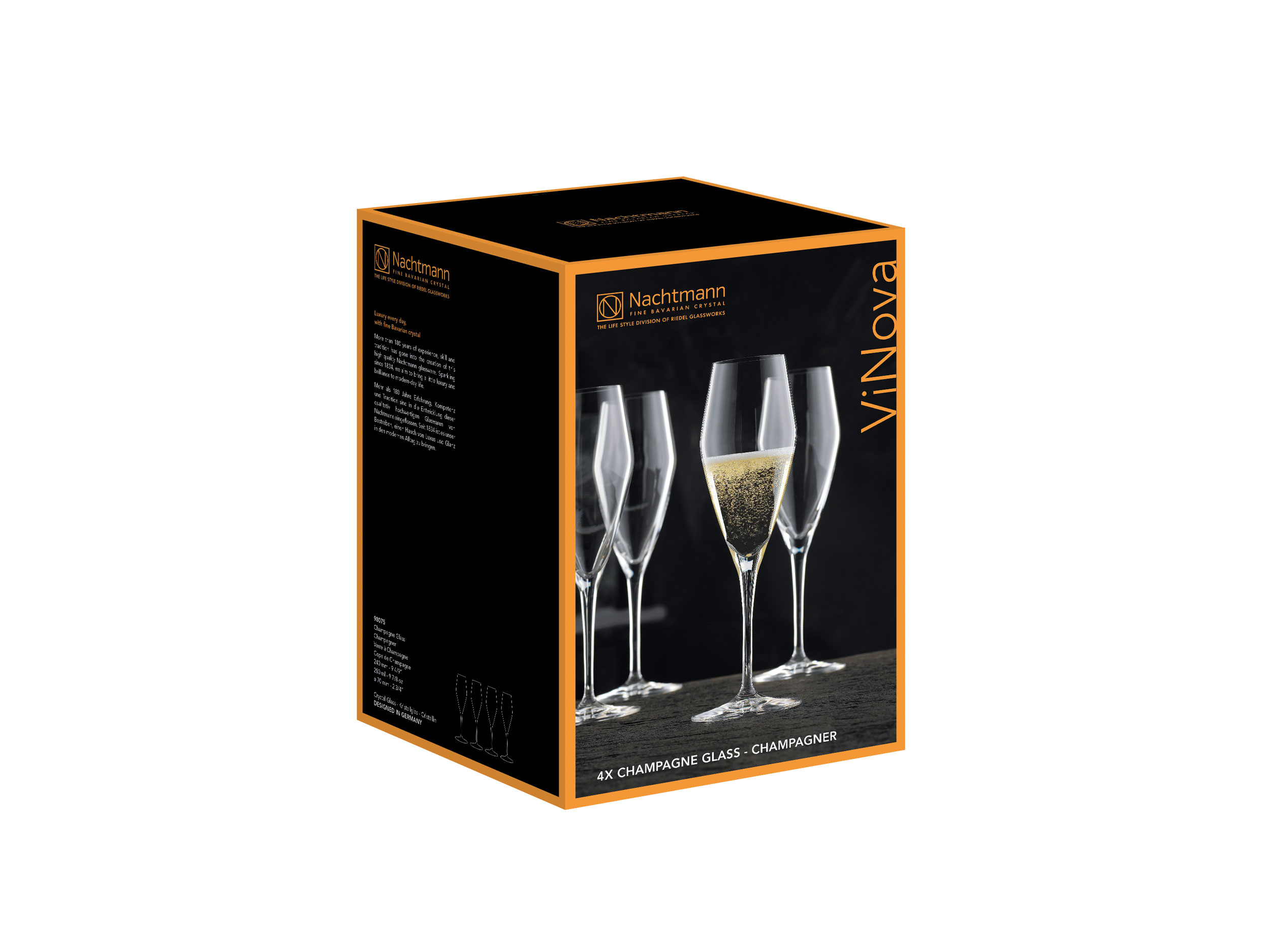 4er Champagnerglas 280ml image number null