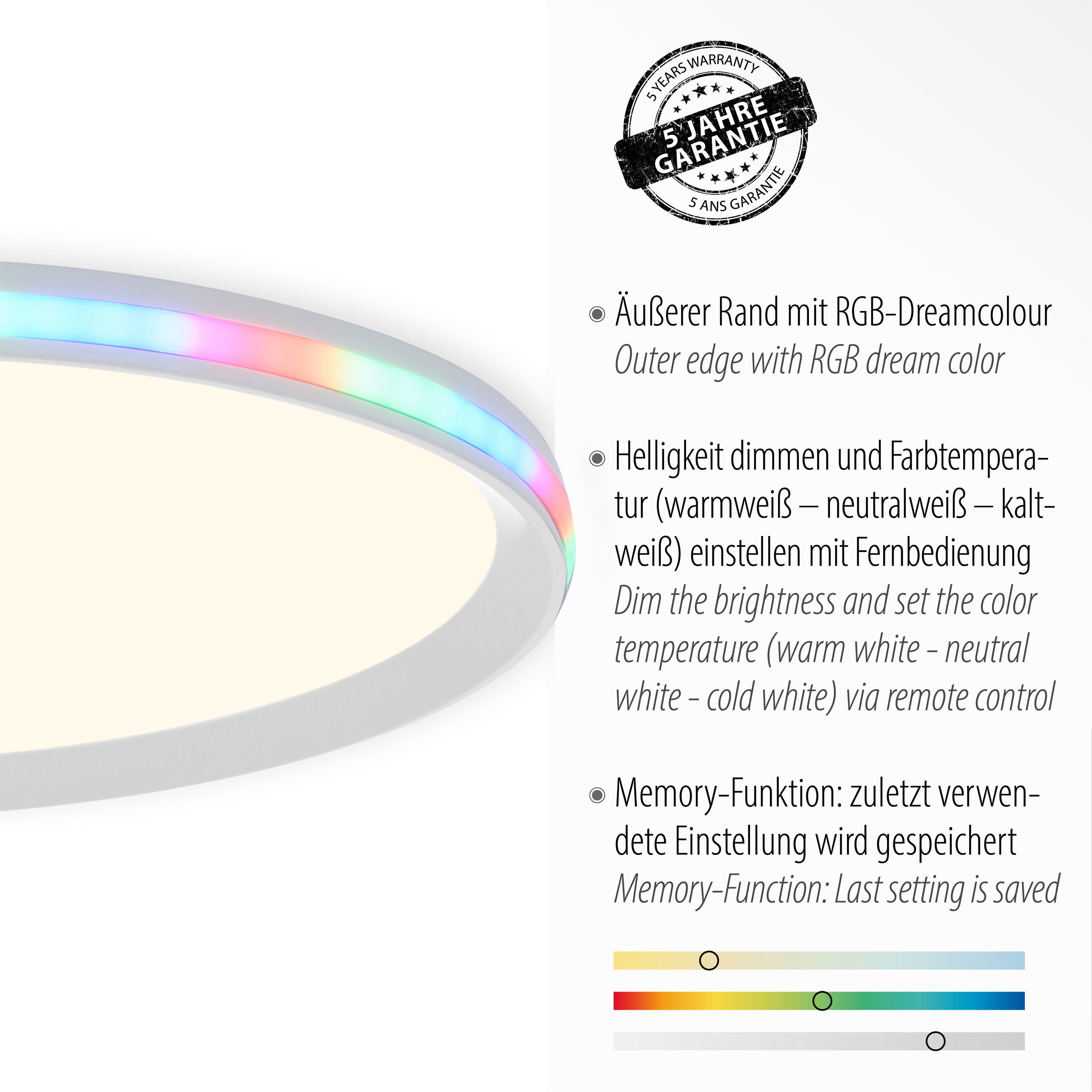 LED-Deckenleuchte 2flg image number null