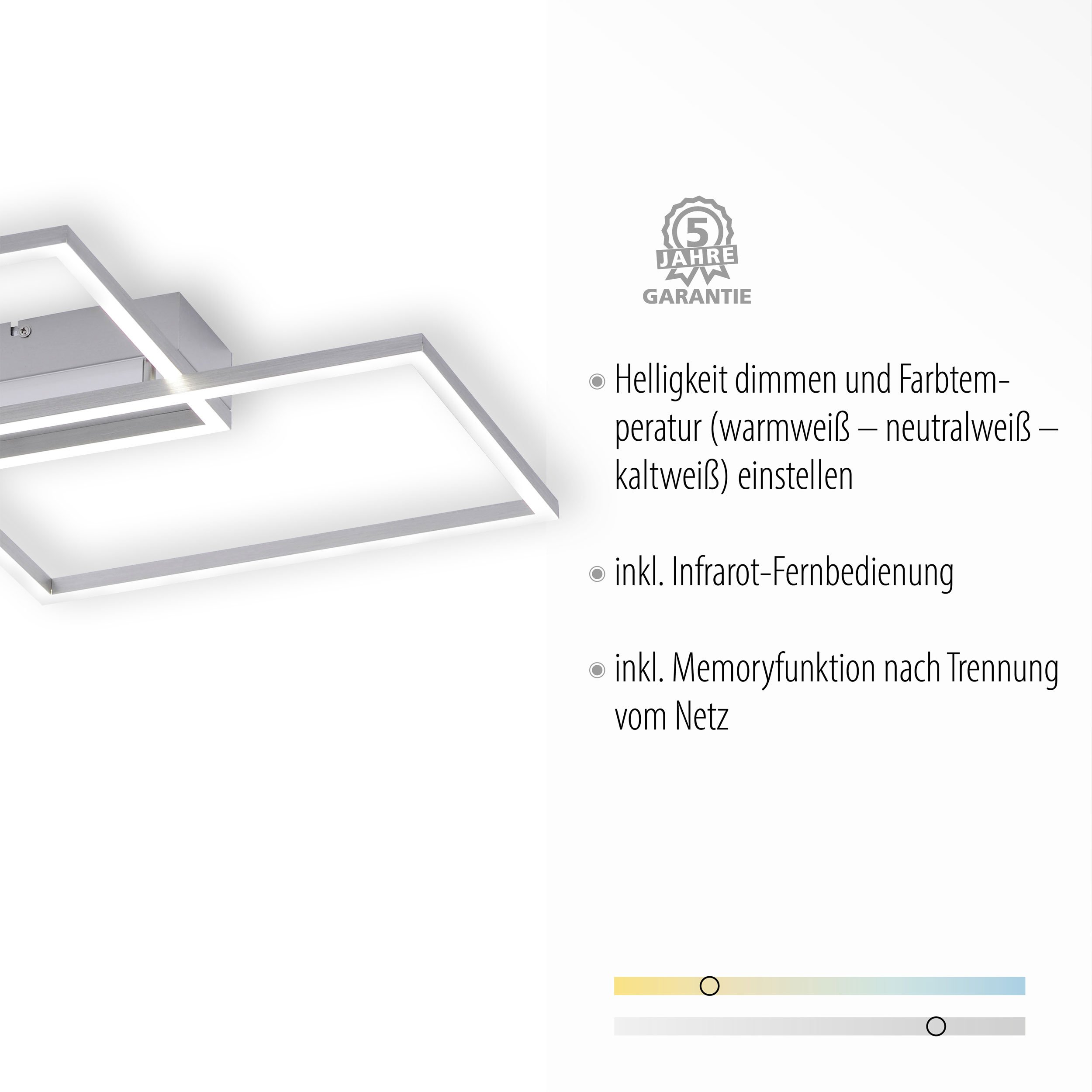 LED-Deckenleuchte 2flg image number null