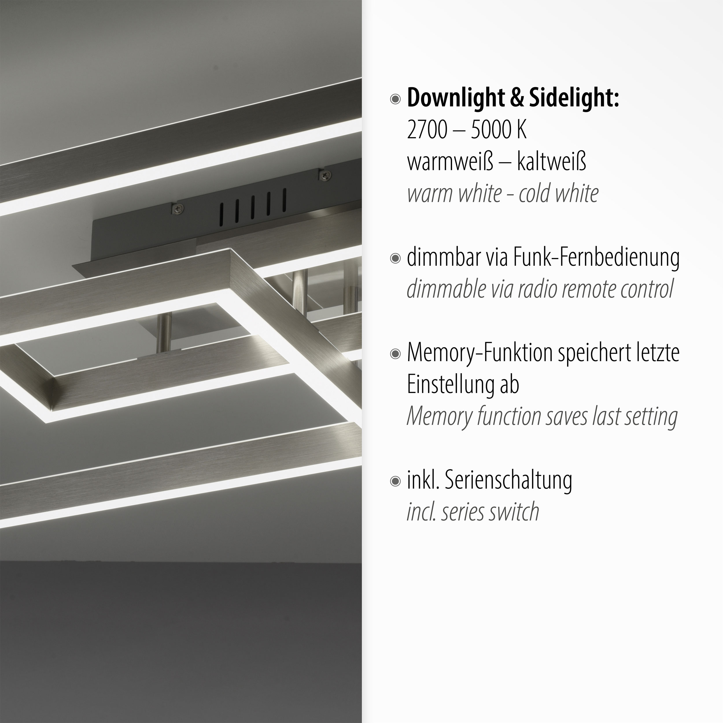 LED-Deckenleuchte 2flg image number null