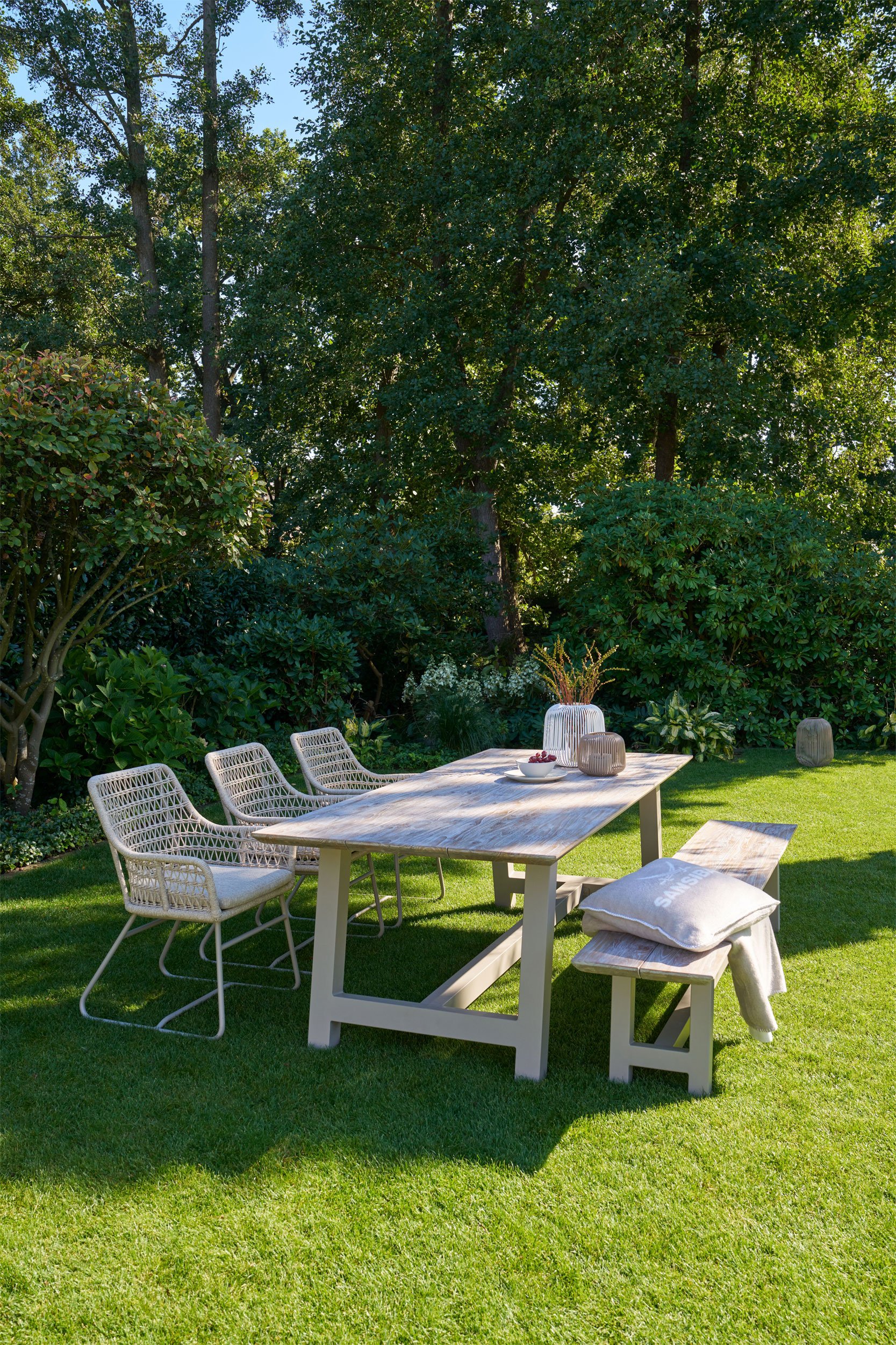 Gartenbank Teak Weiss image number null