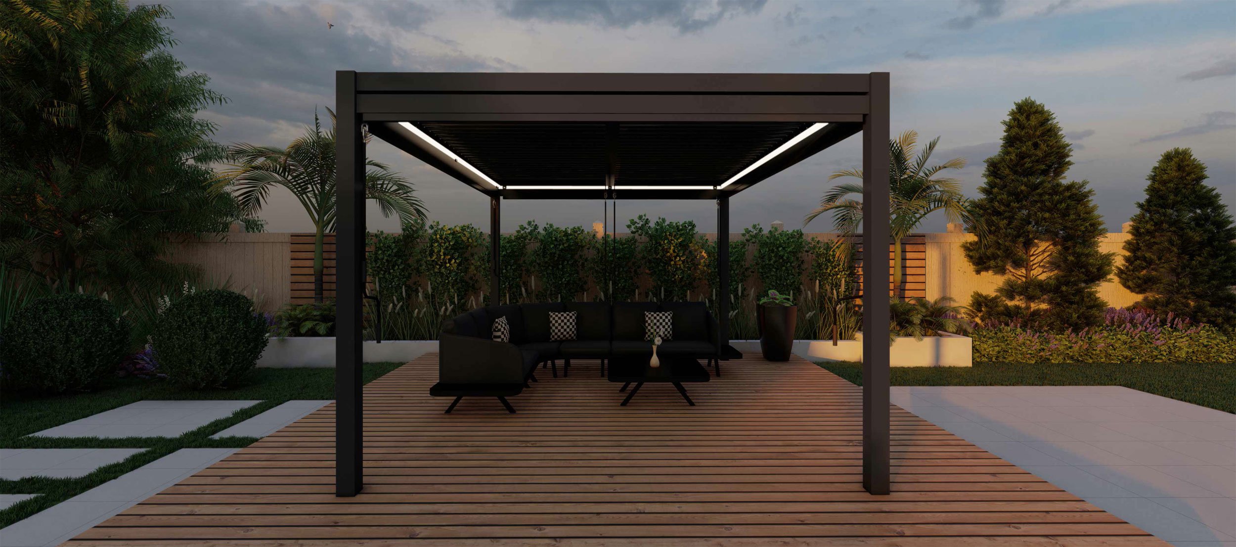 Gartenpavillon 3x3m Anthrazit image number null